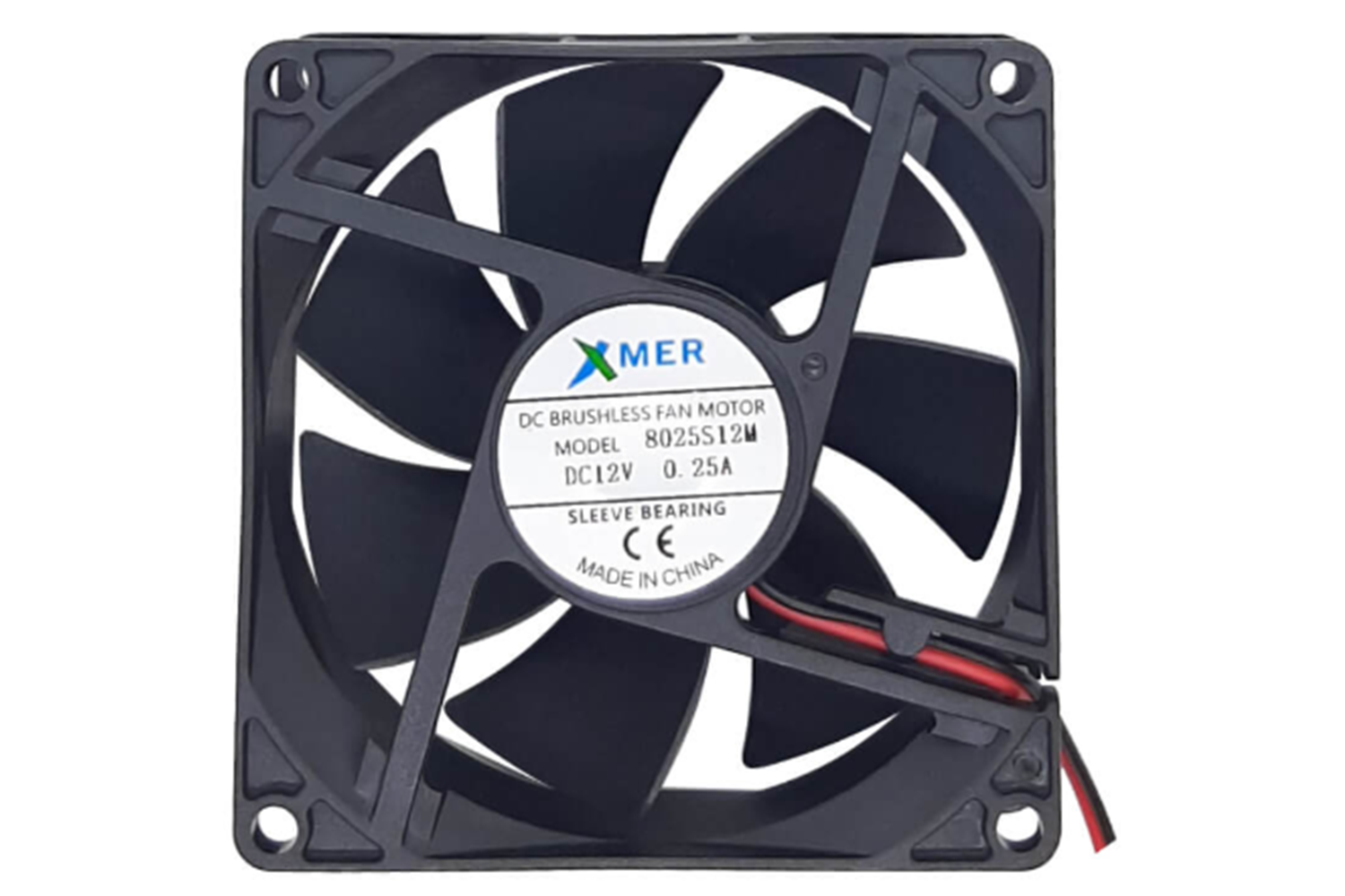80X80X25mm 12V 2P 0.26A XMER FAN