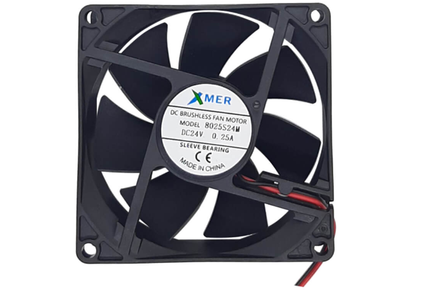 80X80X25mm 24V 2P 0.22A XMER FAN