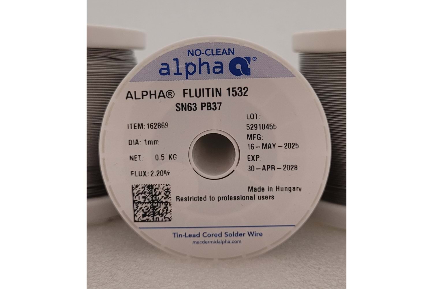 Alpha Tel Lehim 63/37 Fluitin1532/122 Kurşunlu 1mm 0,5kg