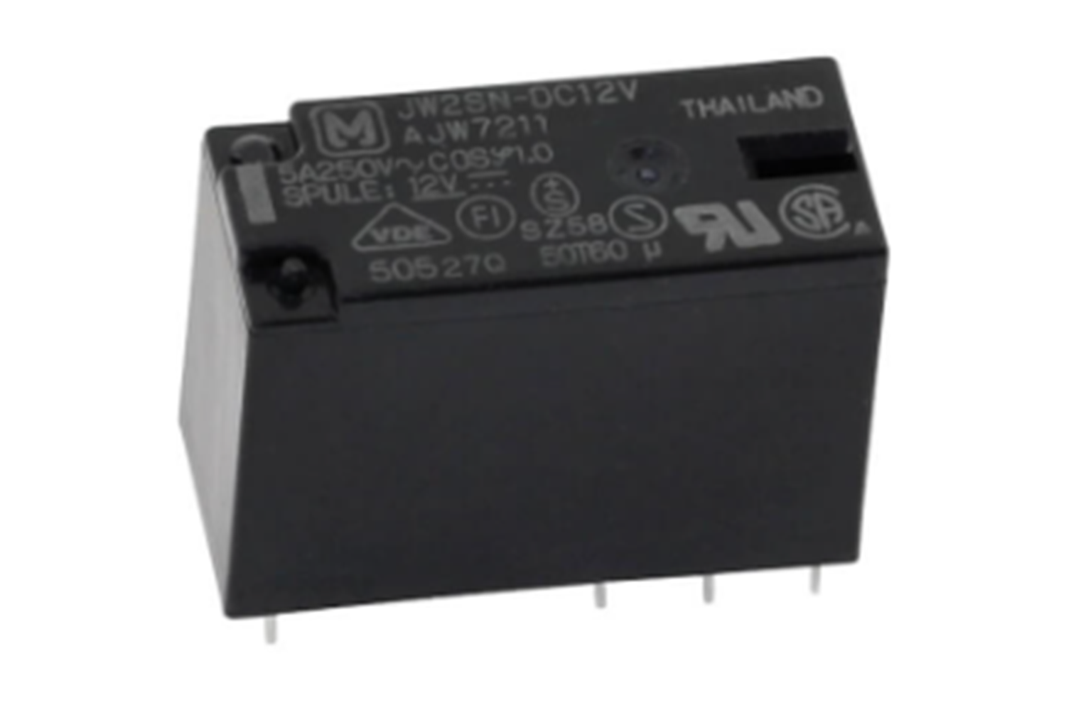 JW2SN-DC12V - RELAY POWER 5A 12VDC 2P PANASONIC