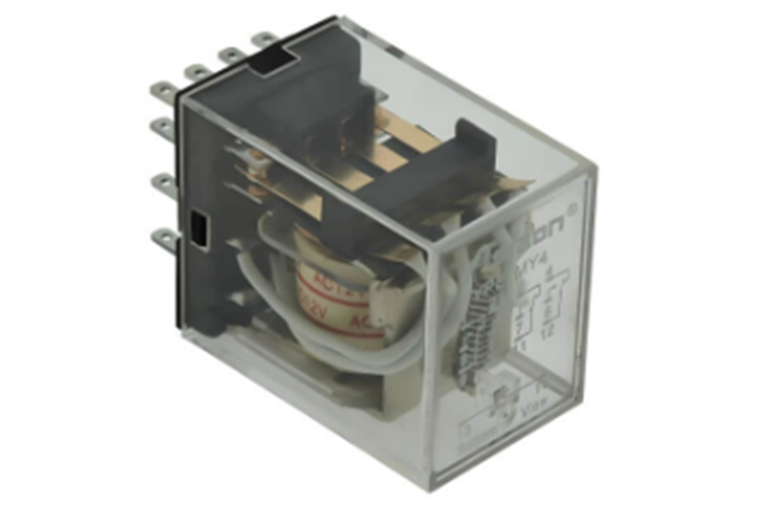 MY4-12VAC-DRAGON - RELAY 3A 12VAC 4PNC (HC4) DRAGON