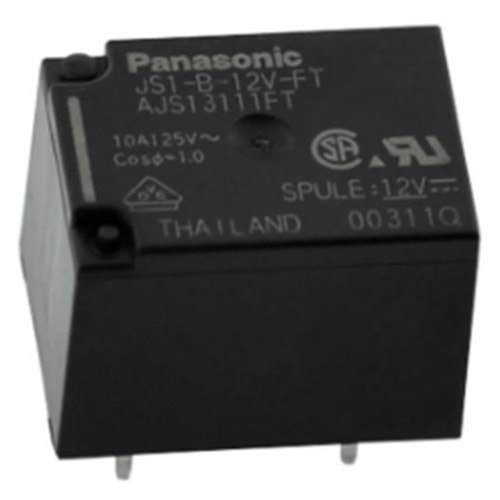 JS1-B-12V-FT - RELAY POWER 10A 12VDC ULTRA MINI PCB TYPE PANASONI