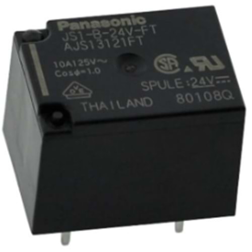 JS1-B-24V-FT - RELAY POWER 10A 24VDC ULTRA-MINI. PCB TYPE PANASO