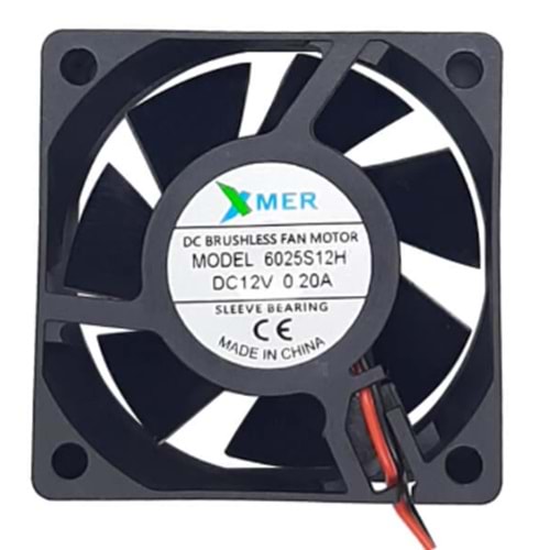 60X60X25mm 12V 2P 0.15A XMER FAN
