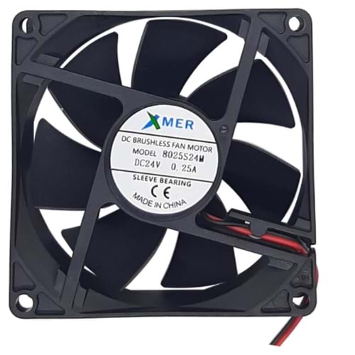 80X80X25mm 24V 2P 0.22A XMER FAN