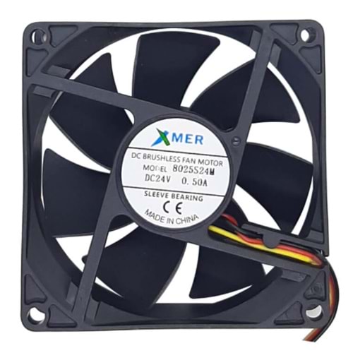 80X80X25mm 24V 3P 0.15A XMER FAN