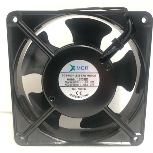 120X120X38mm 24V AC 2P 1.08A RULMANLI FAN