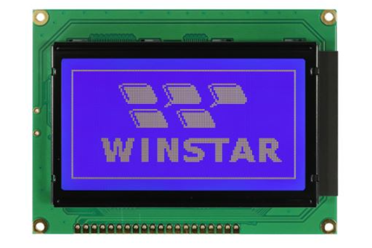 WG12864A-TMI-V#N - LCD GRAPHIC 128X64 STN NEGATIVE BLUE 5V