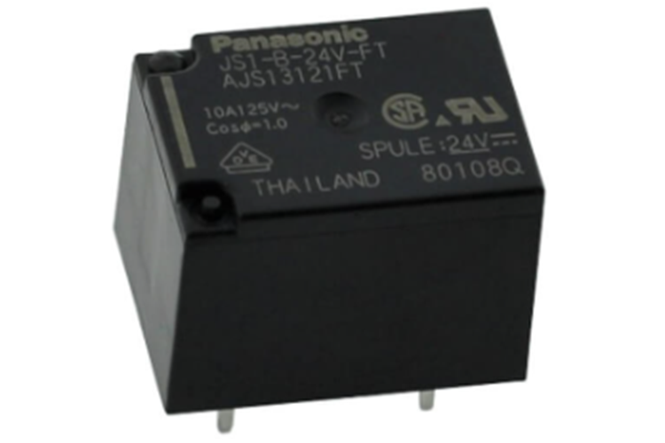 JS1-B-24V-FT - RELAY POWER 10A 24VDC ULTRA-MINI. PCB TYPE PANASO