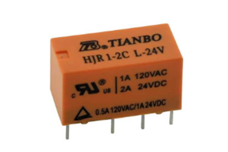 HJR1-2C-L-24VDC-S-ZY - RELAY TELECOM 2A 24V DPDT (2 Form C) THT