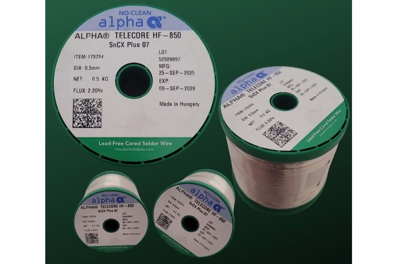Alpha Tel Lehim SnCX Plus 07 Telecore HF-850 Kurşunsuz 0,5mm 2.2% Y (0,5KG)