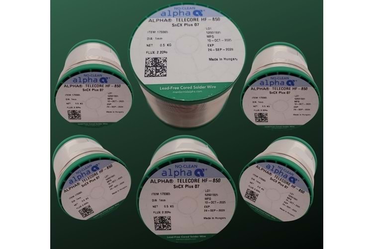 Alpha Tel Lehim SnCX Plus 07 Telecore HF-850 Kurşunsuz 1.00mm 2.2% Y 0,5kg (0,5KG)