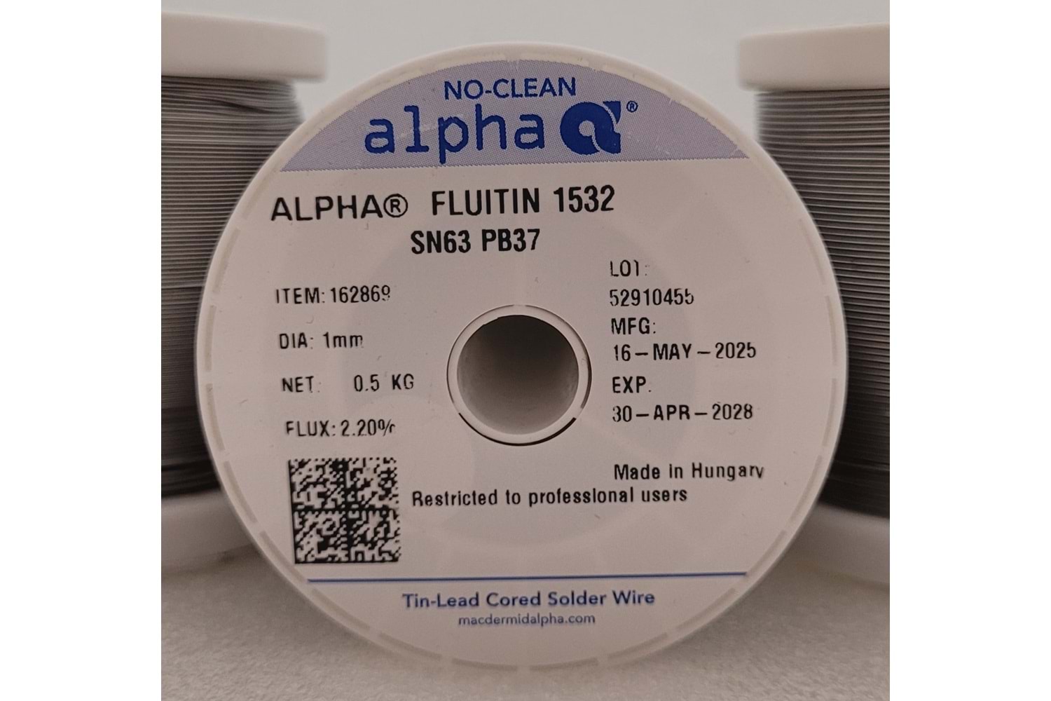 Alpha Tel Lehim 63/37 Fluitin1532/122 Kurşunlu 1mm 0,5kg